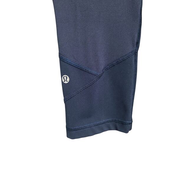 Lululemon Pace Rival Crop Full-On Luxtreme 22" True Navy Sz 6 - Picture 4 of 6